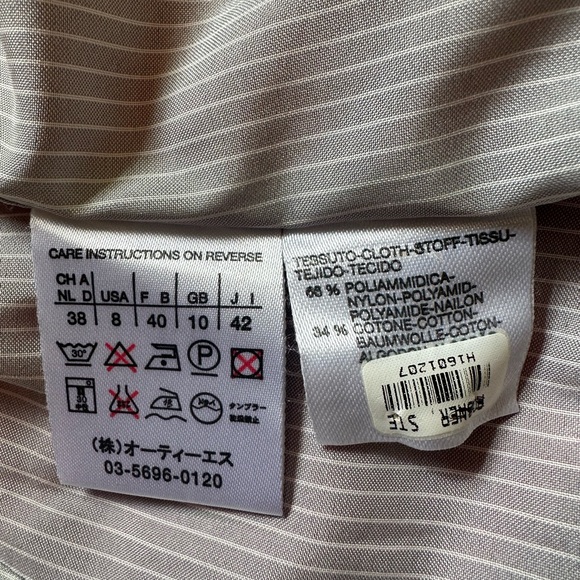 Max Mara Weekend Pink Coat US 8 Belted Nylon Cotton Vtg Y2K Gold Zipper Pristine - Picture 6 of 11